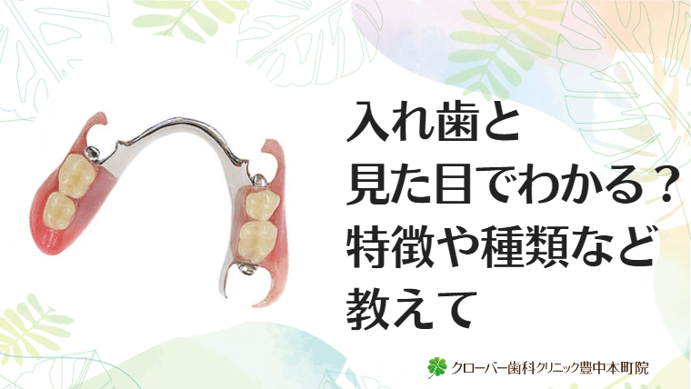 入れ歯と見た目でわかる？特徴や種類など教えて