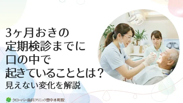 3ヶ月おきの定期検診までに口の中で起きていることとは？見えない変化を解説