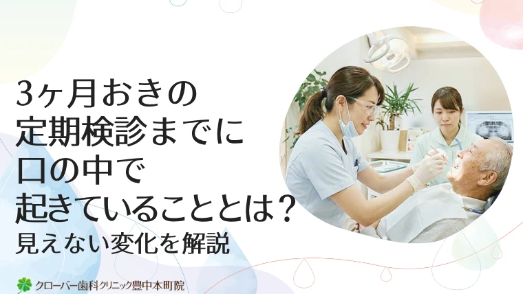 3ヶ月おきの定期検診までに口の中で起きていることとは？見えない変化を解説