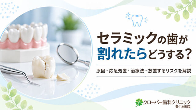セラミックの歯が割れたらどうする？原因・応急処置・治療法・放置するリスクを解説